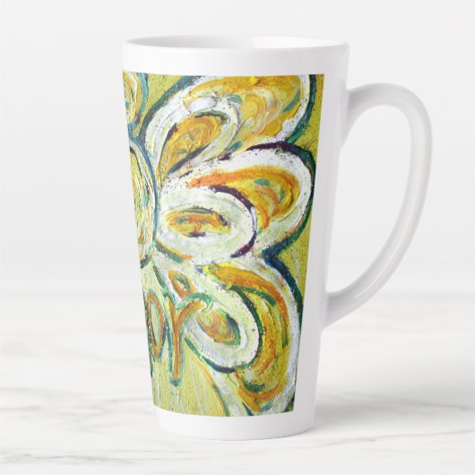 Amor Angel Word Art Custom Latte Tassen Cup (Rechts)