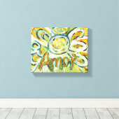 Amor Angel Word Art Malerei Wrapped Canvas Leinwanddruck (Insitu (Holzboden))