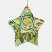 Amor Angel Word (Spanische "Liebe") Keramik Ornament (Rechts)