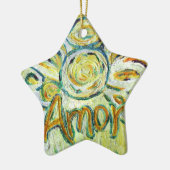 Amor Angel Word (Spanische "Liebe") Keramik Ornament (Links)