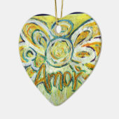 Amor Angel Word (Spanische "Liebe") Keramikornament (Links)