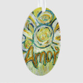 Amor Angel Word (Spanische "Liebe") Ornament (Vorderseite)