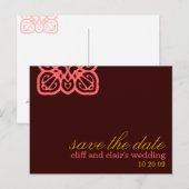 Amor Anpassbare Save the Date Einladungen (Vorne/Hinten)
