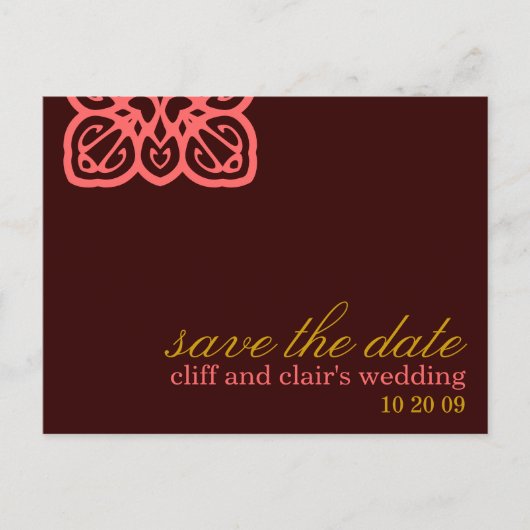 Amor Anpassbare Save the Date Einladungen (Vorderseite)