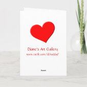 Amor auf einem Herz-Valentinsgruß - Karte (Rückseite)