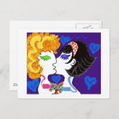 Amor + Chips + Fantasien Postkarte (Vorne/Hinten)