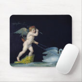 Amor, der durch ein Paar Schwäne (Öl, geführt wird Mousepad (Mit Mouse)