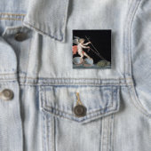 Amor, der durch Schildkröten (Öl, geführt wird auf Button (Beispiel)