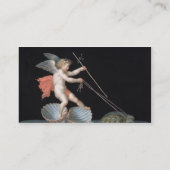 Amor, der durch Schildkröten (Öl, geführt wird auf Visitenkarte (Rückseite)