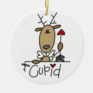 Amor die Ren-Weihnachtsandenken-Verzierung Keramik Ornament