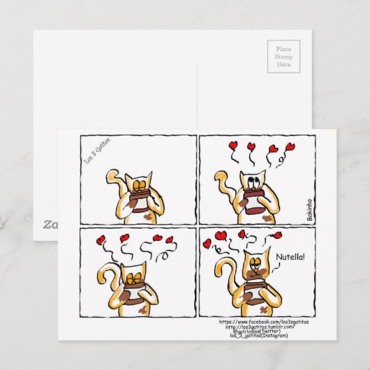 Amor é Nutella Postkarte (Vorne/Hinten)