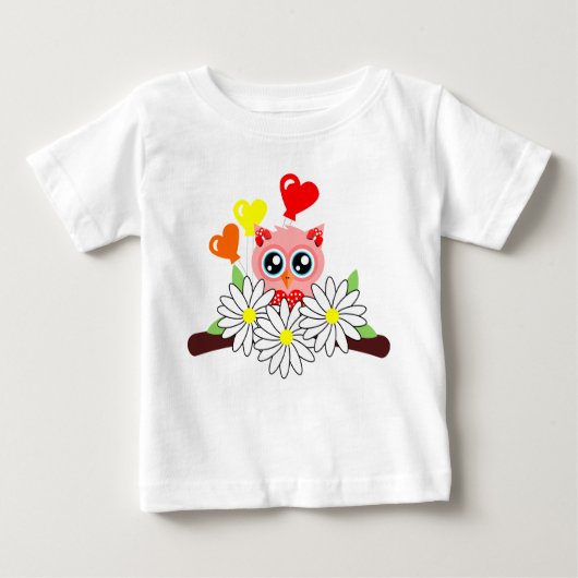 Amor em Forma de Coruja Baby T-shirt (Vorderseite)