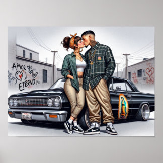 Amor Eterno Cholo Liebe Couple Poster