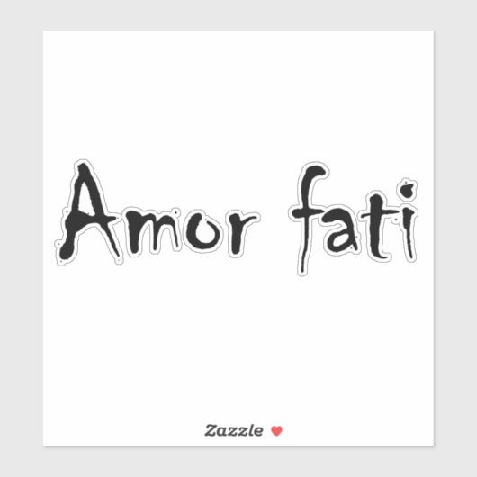 Amor fati aufkleber (Blatt)