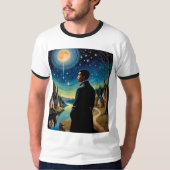 Amor Fati Cosmic Night Reflection T - Shirt (Vorderseite)