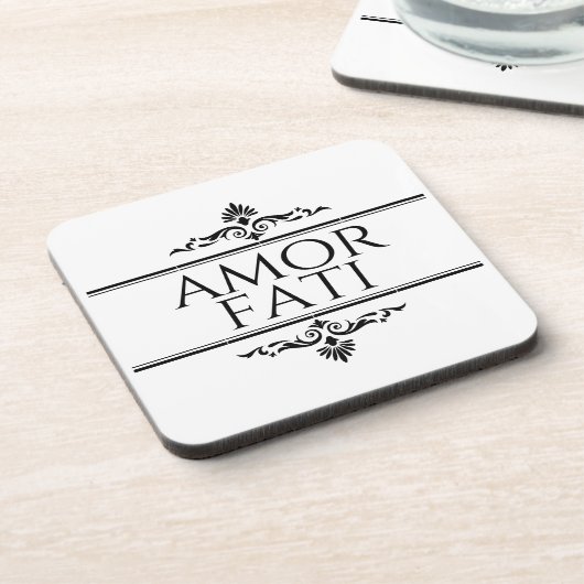 Amor Fati Getränkeuntersetzer (Linke Seite)