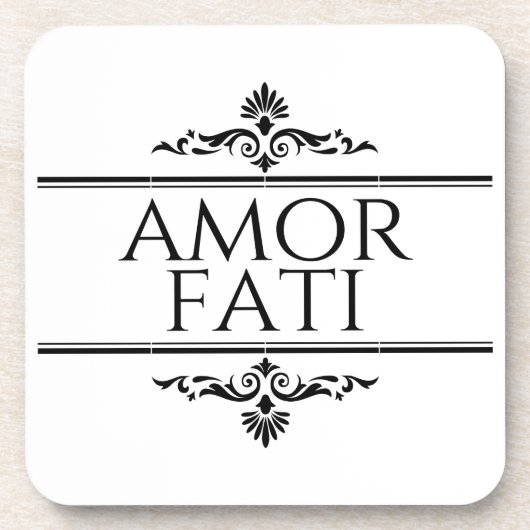 Amor Fati Getränkeuntersetzer (Vorderseite)