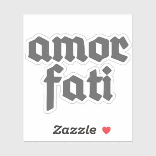 Amor Fati (grau) Aufkleber (Blatt)
