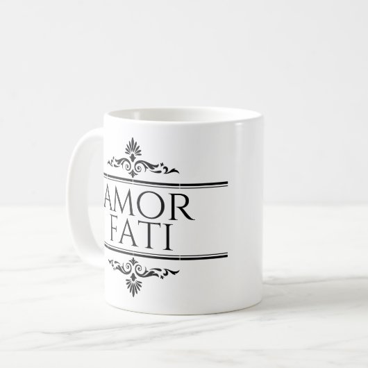 Amor Fati Kaffeetasse (Vorderseite Links)