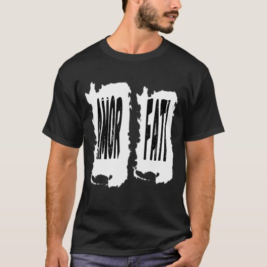 Amor Fati - Kätzchen und Welpe im Sonnenuntergang T-Shirt (Vorderseite)