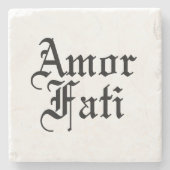 Amor Fati - Liebe des Schicksals Steinuntersetzer (Vorderseite)