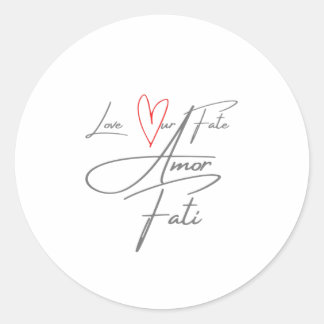 Amor Fati - Liebe unser Schicksal Runder Aufkleber