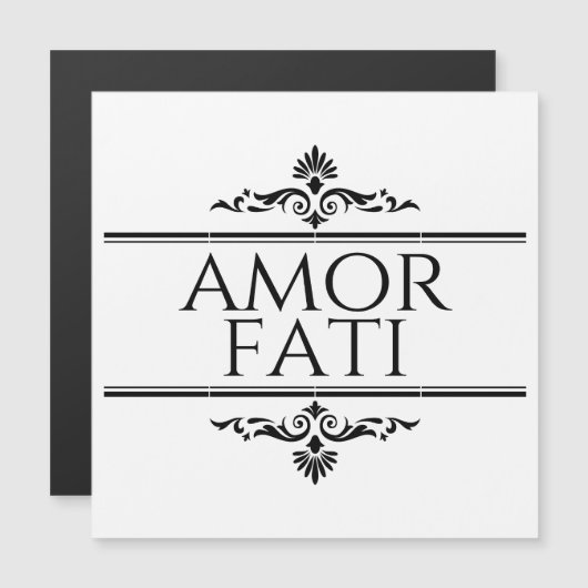 Amor Fati Magnetkarte (Vorne/Hinten)