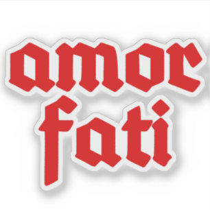 Amor Fati (rot) Aufkleber