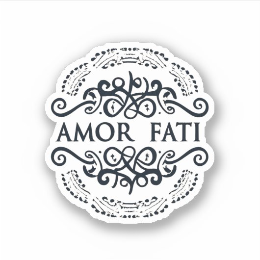 AMOR FATI Sticker (Vorderseite)