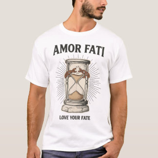 Amor Fati Stoische Sanduhr Zerbrochene Ketten T-Shirt