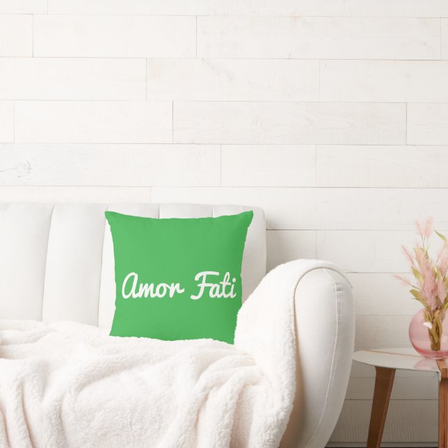 Amor Fati Throw Pillow, Throw Pillow 16" x 16" Kissen (Liege)