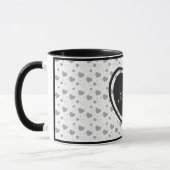 Amor Grey glänzende Herzen niedlich romantische Mu Tasse (Links)