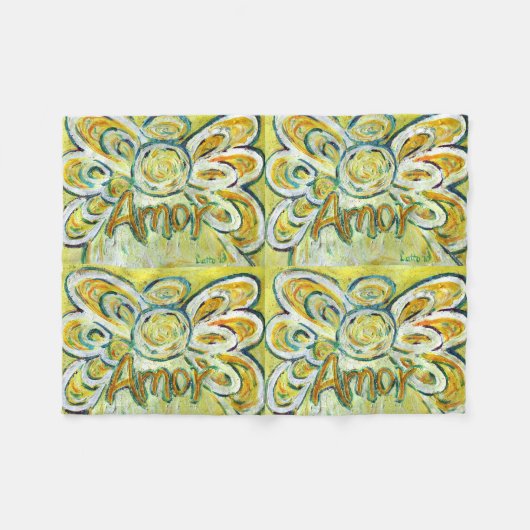 Amor Guardian Angel Art Custom Fleece Blanket (Vorderseite (Horizontal))