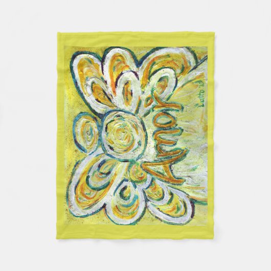 Amor Guardian Angel Art Custom Fleece Blanket (Vorderseite)