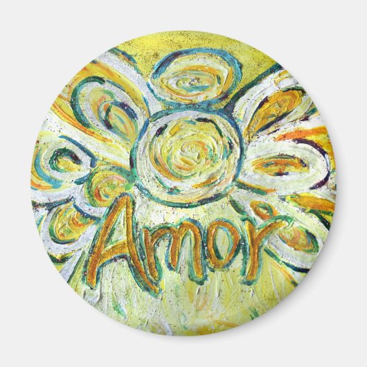 Amor Guardian Angel Word Custom Magnet (Vorne)