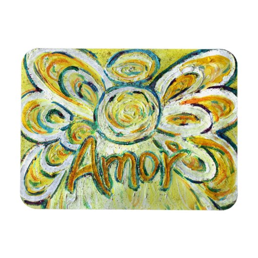 Amor Guardian Angel Word Custom Magnet (Horizontal)
