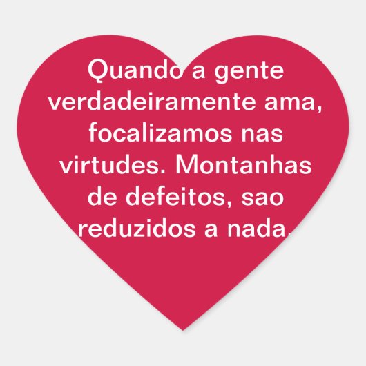 Amor Herz-Aufkleber (Vorderseite)