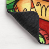 Amor/Liebe-lodernde Herz-Gewohnheit Mousepad (Ecke)