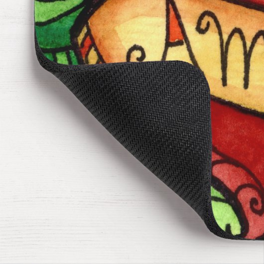 Amor/Liebe-lodernde Herz-Gewohnheit Mousepad (Ecke)