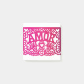 AMOR Liebe Mexican Papel Picado Post-it Klebezettel (Vorderseite)