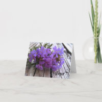 Amor Lila Verbena Blank Grußkarte