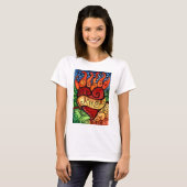 Amor lodernder Herz-T-Shirt Entwurf T-Shirt (Vorne ganz)
