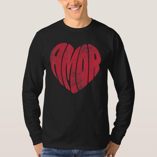 AMOR Love Valentine's Day Retro Groovy Valentine H T-Shirt (Vorderseite)
