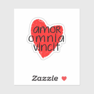 Amor Omnia Vincit (Liebe erobert alle) Aufkleber