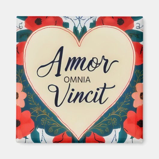 Amor Omnia Vincit - quote Magnet (Vorne)