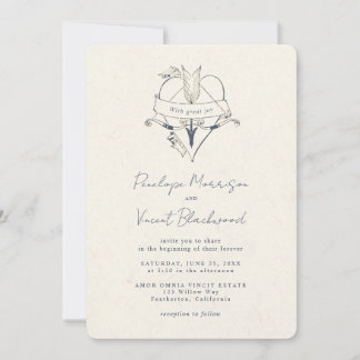AMOR OMNIA VINCIT Wedding Invitation Einladung