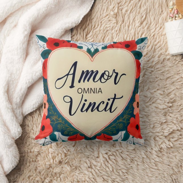 Amor Omnia Vincit - Zitat Kissen (Decke)