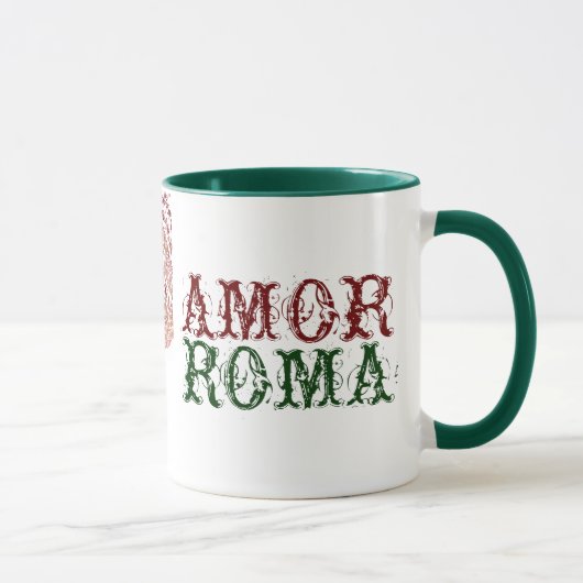 Amor Rom mit grüner Spitze Tasse (Rechts)