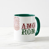 Amor Rom mit grüner Spitze Tasse (VorderseiteRechts)