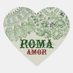 Amor Rom mit Vintager Spitze Herz-Aufkleber